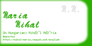 maria mihal business card